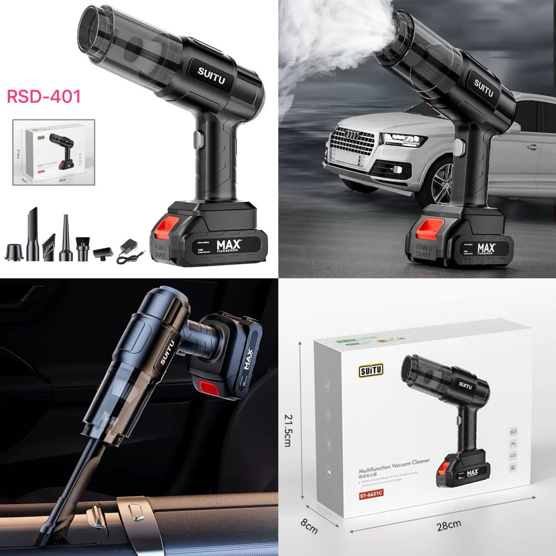 Aspiradora Portátil Inalámbrica 2 en 1 para Auto y Hogar – Aspira y Sopla Polvo